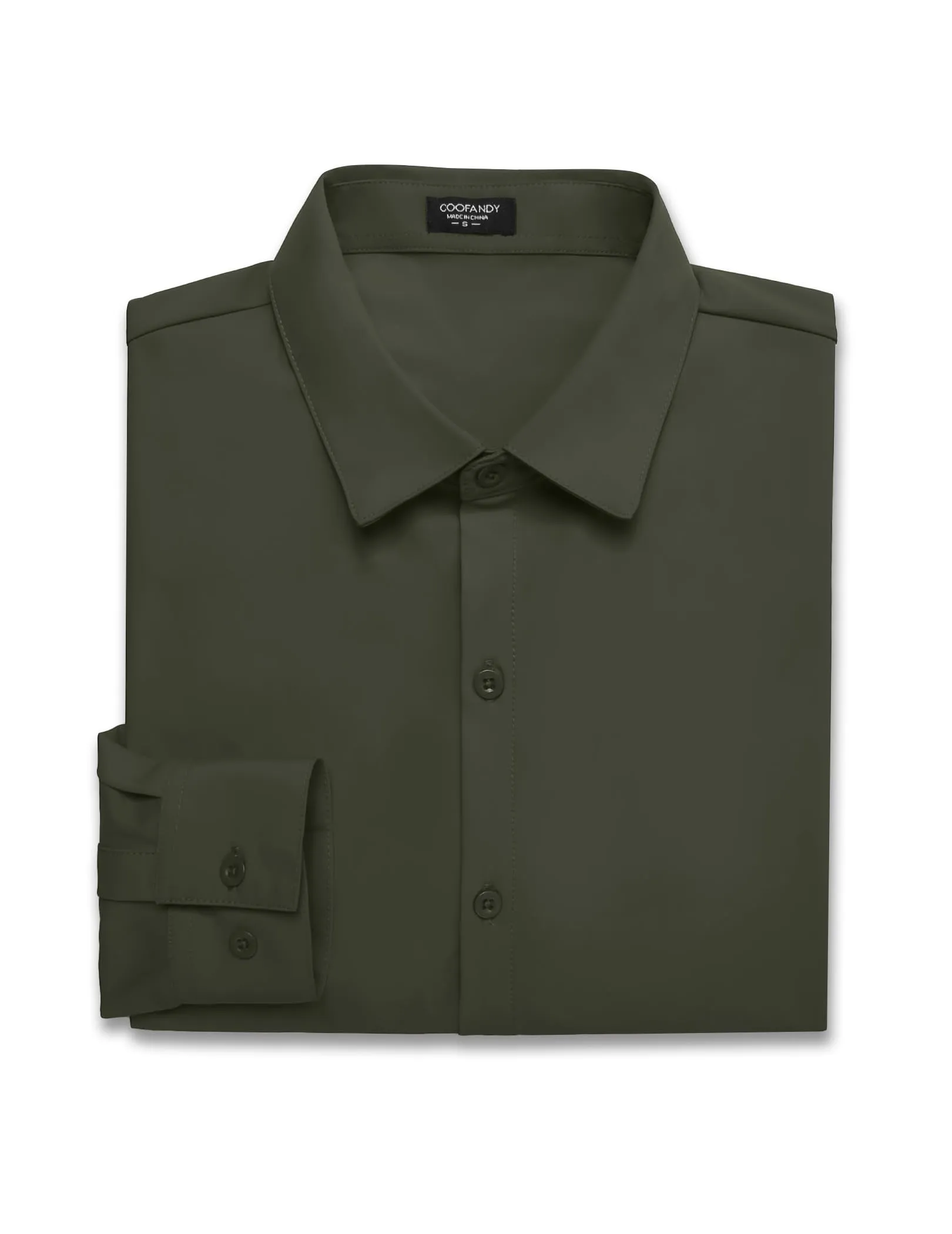 COOFANDY Men's Muscle Fit Dress Shirts Wrinkle-Free Long Sleeve Casual Button Down Shirts