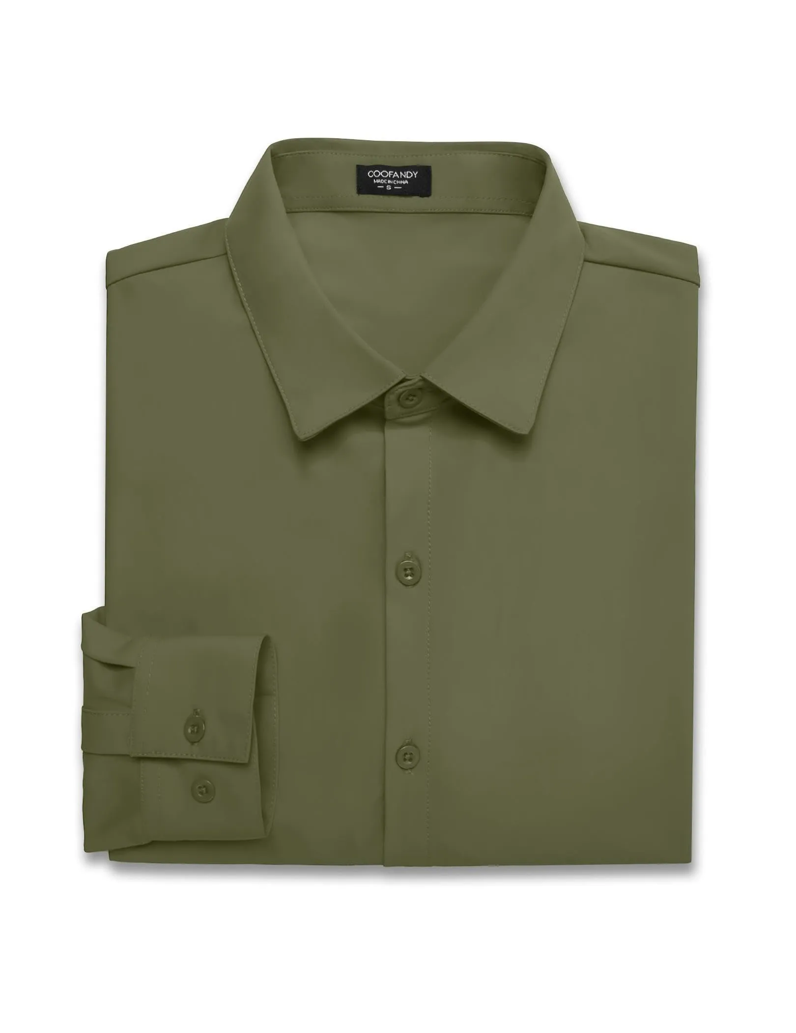 COOFANDY Men's Muscle Fit Dress Shirts Wrinkle-Free Long Sleeve Casual Button Down Shirts