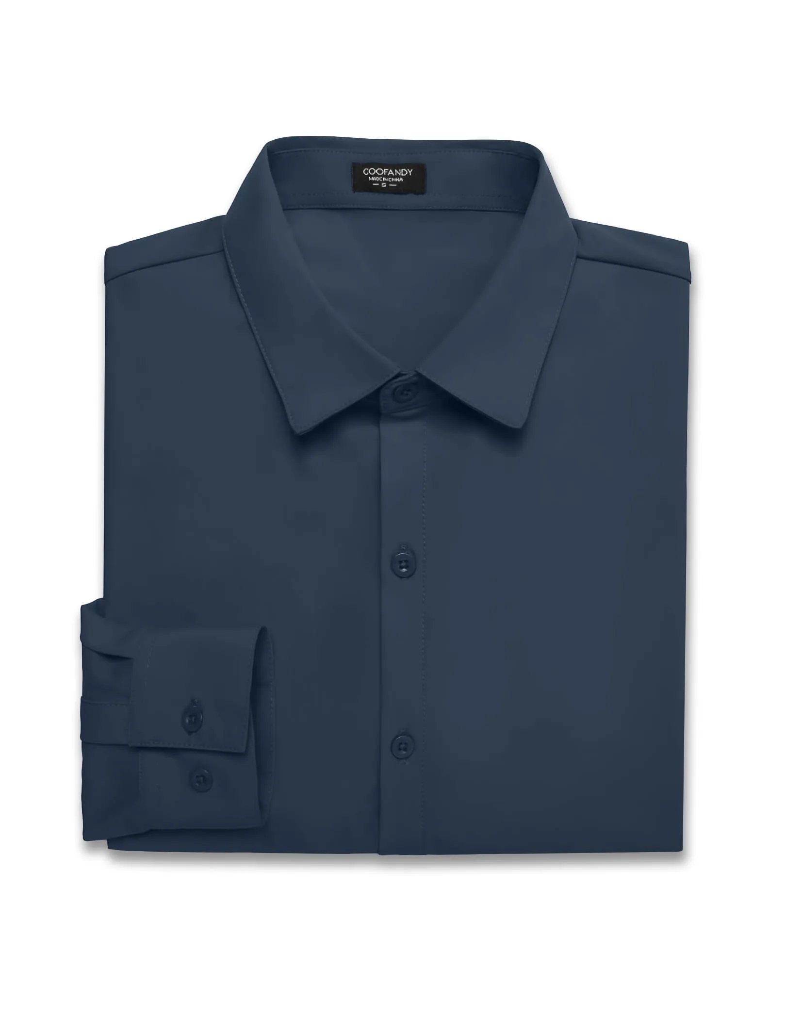 COOFANDY Men's Muscle Fit Dress Shirts Wrinkle-Free Long Sleeve Casual Button Down Shirts
