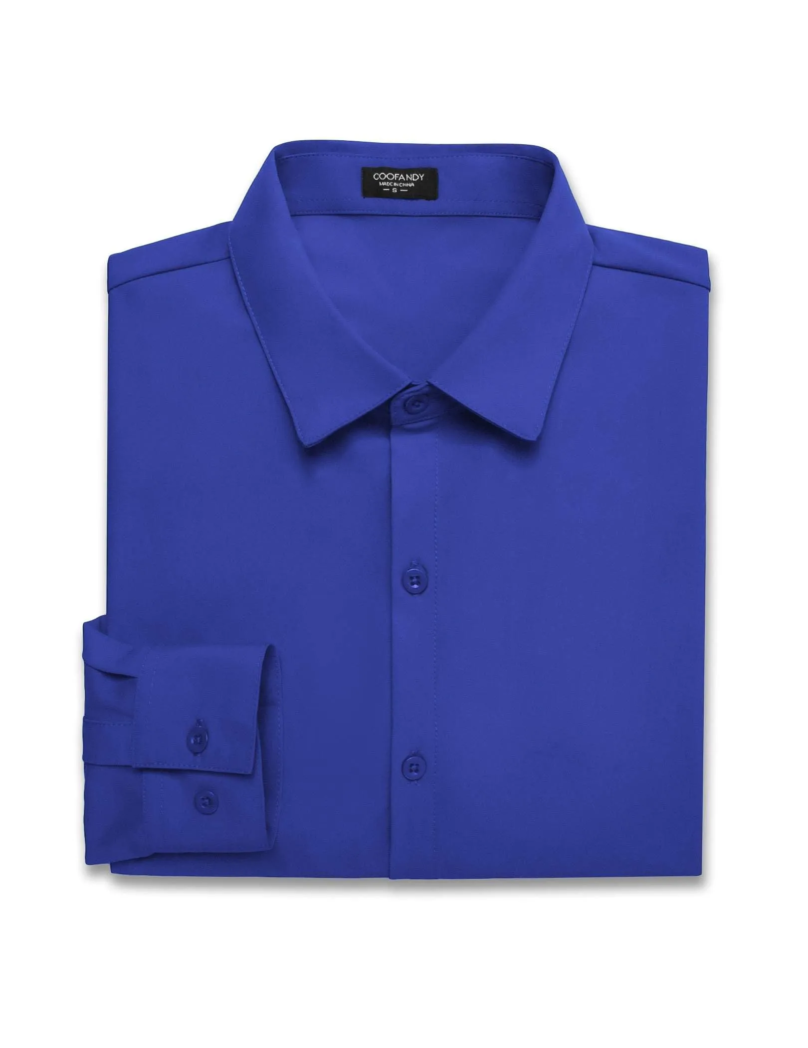 COOFANDY Men's Muscle Fit Dress Shirts Wrinkle-Free Long Sleeve Casual Button Down Shirts