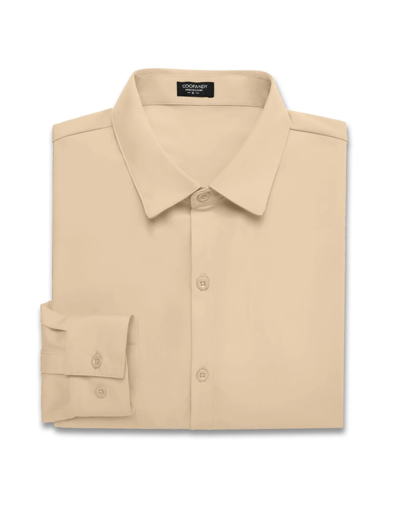 COOFANDY Men's Muscle Fit Dress Shirts Wrinkle-Free Long Sleeve Casual Button Down Shirts