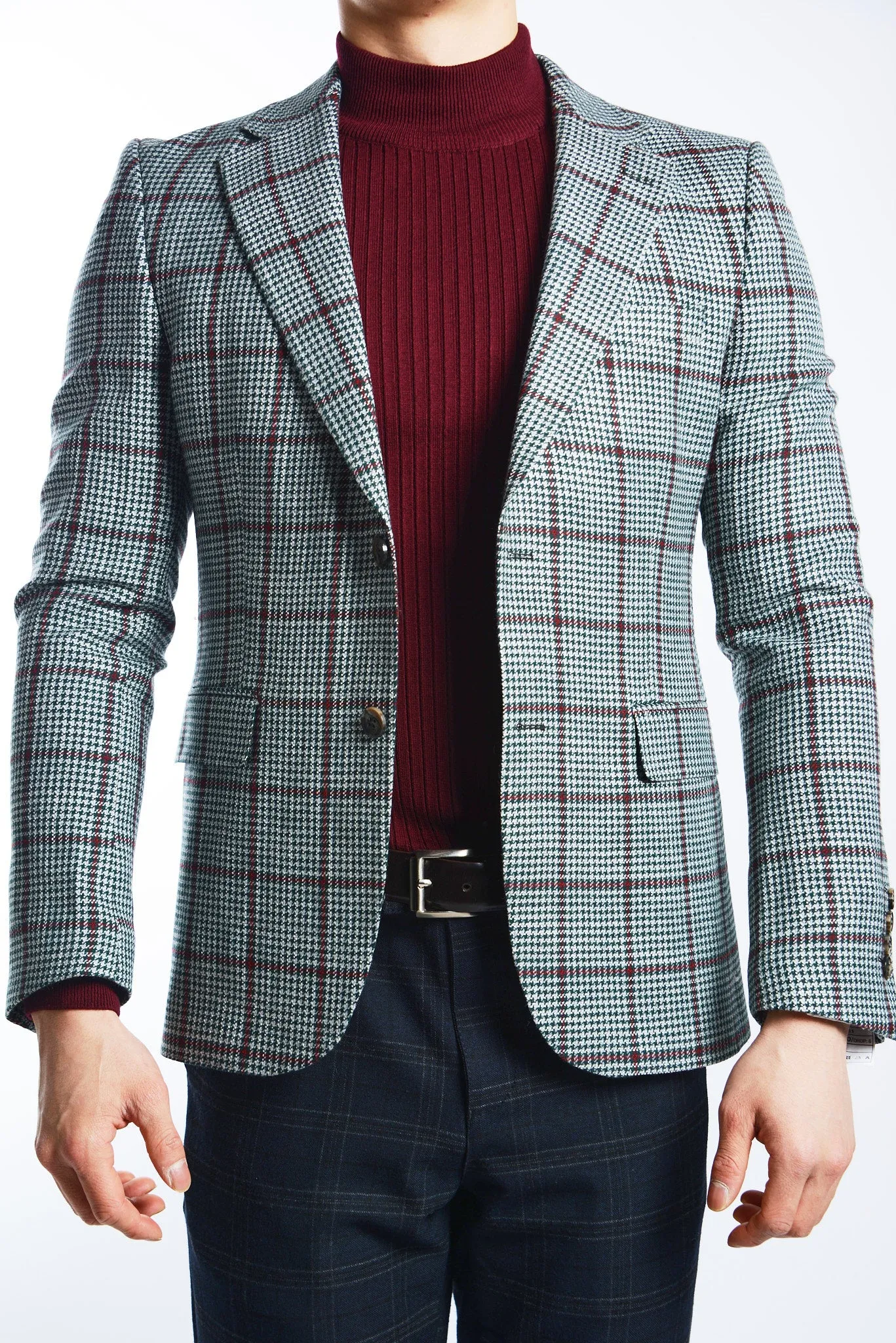 DT Windowpane Euro Sport Coat