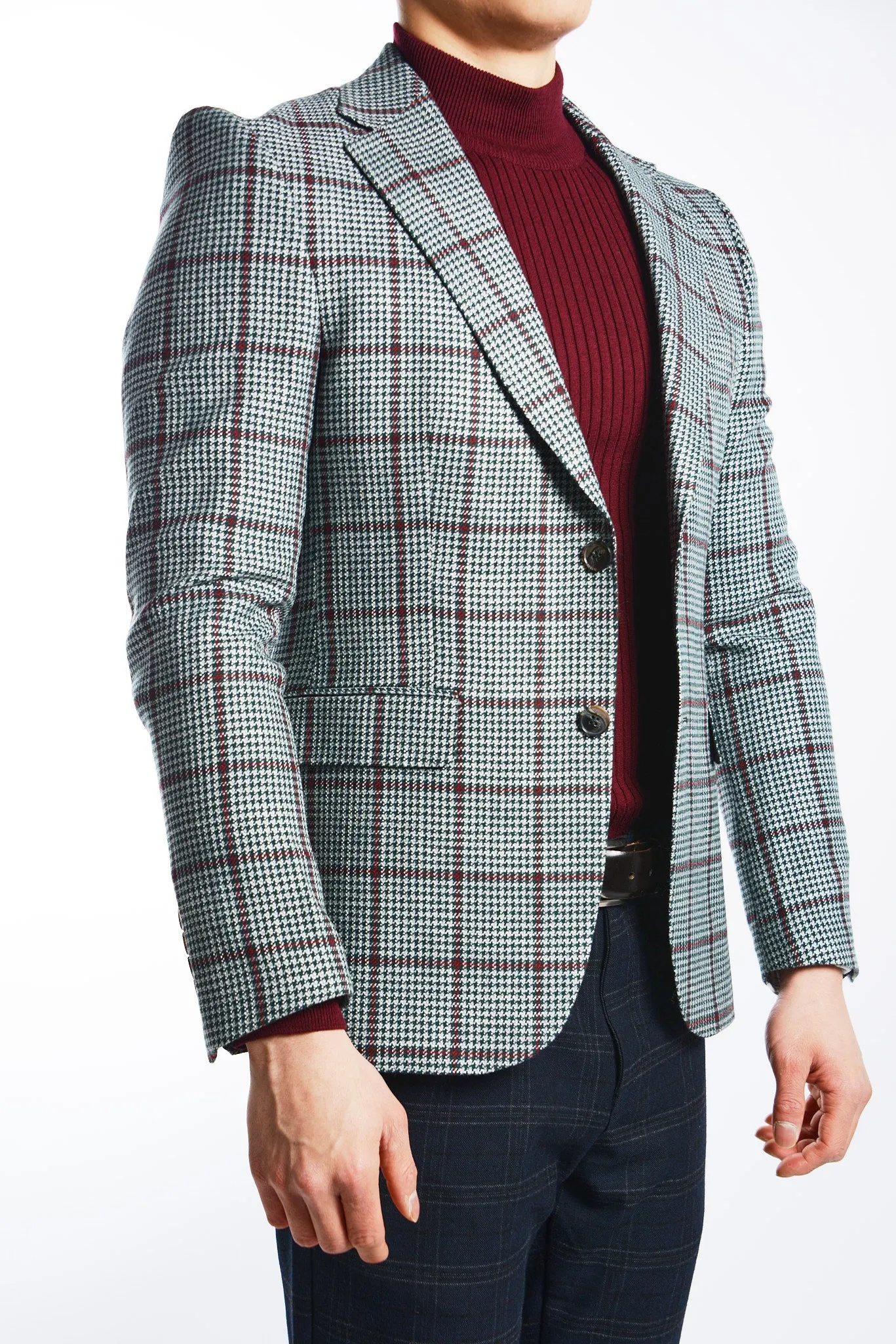DT Windowpane Euro Sport Coat