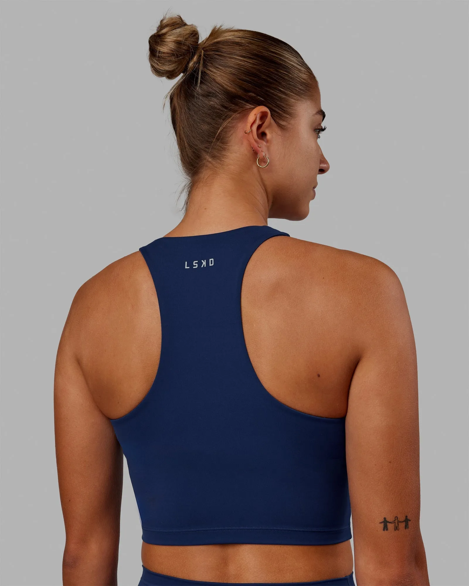 Enhance Shelf Bra Tank - Midnight Blue