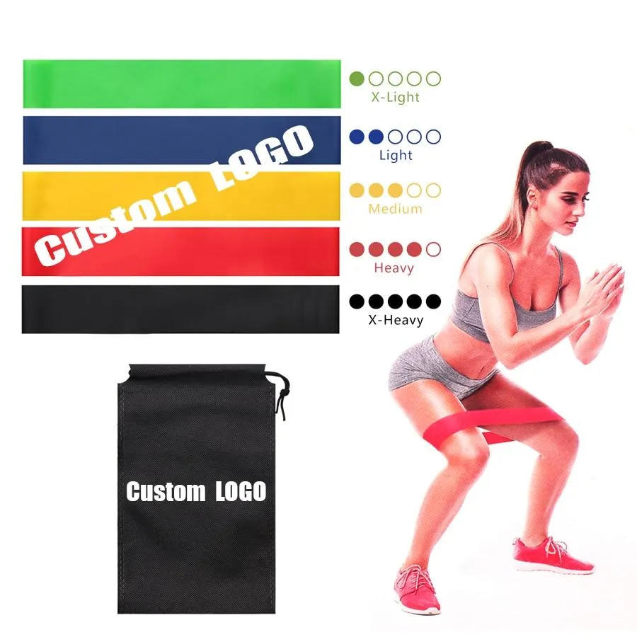 Exercise Resistance Bands Set Yoga Pilates Training Fitness Gum Set Workout Rubber Loop Stretch Bands Expander Fitness Equipment