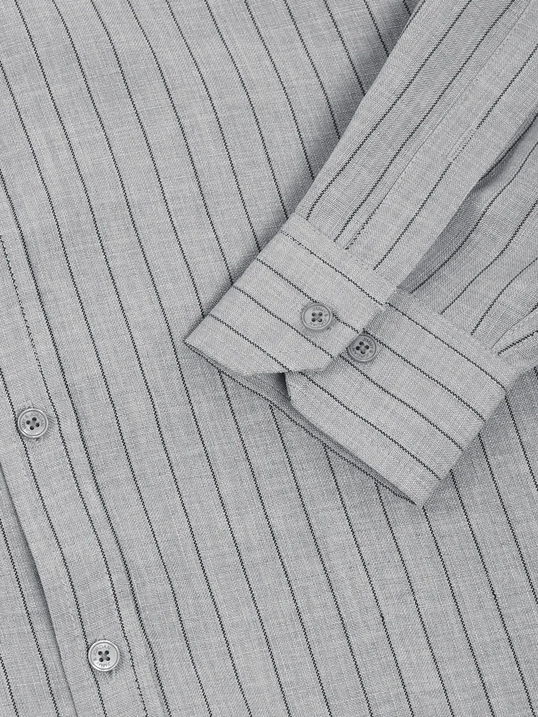 Fabric Linen Grey Stitch Full Sleeve Shirt