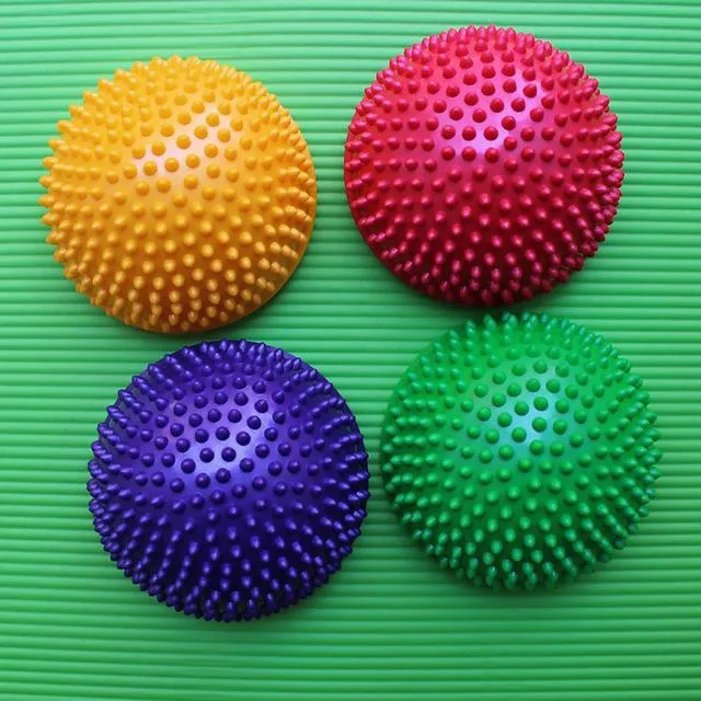 FDBRO Yoga Yoga Half Ball Physical Fitness Appliance Exercise Balance Ball GYM Point Massage Stepping Stones  Balance Pods