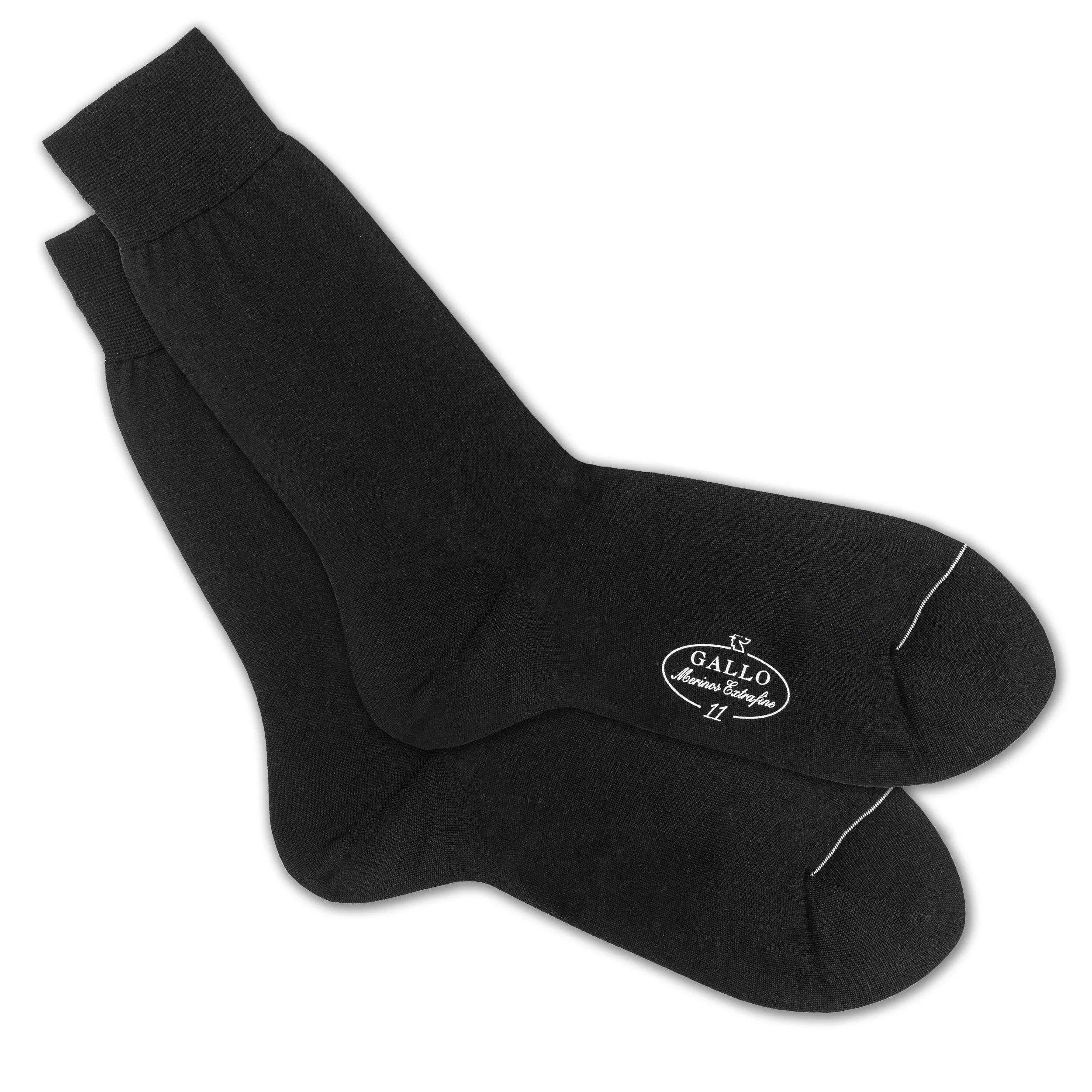 GALLO | Herren Baumwoll-Socken, glatt, schwarz