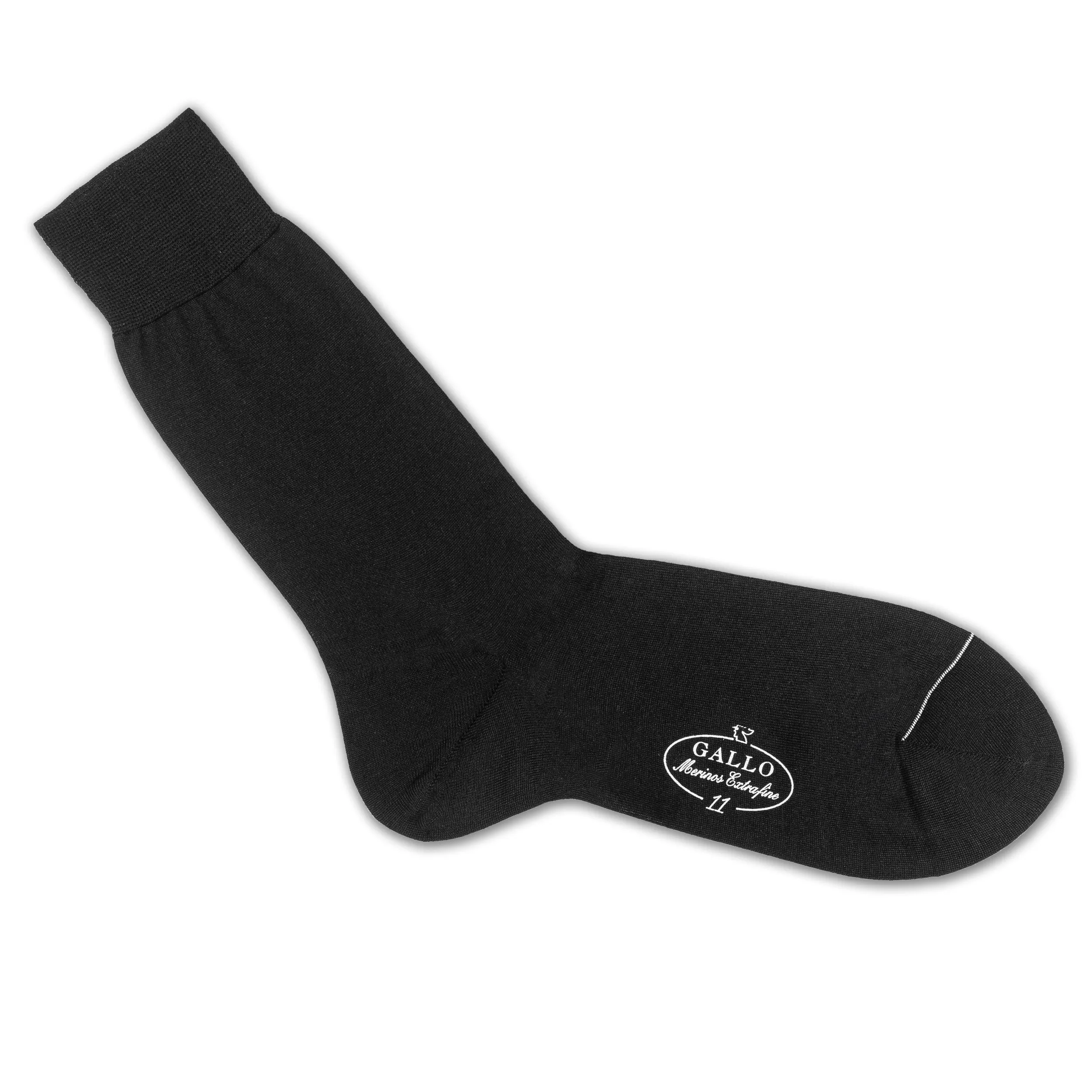 GALLO | Herren Baumwoll-Socken, glatt, schwarz