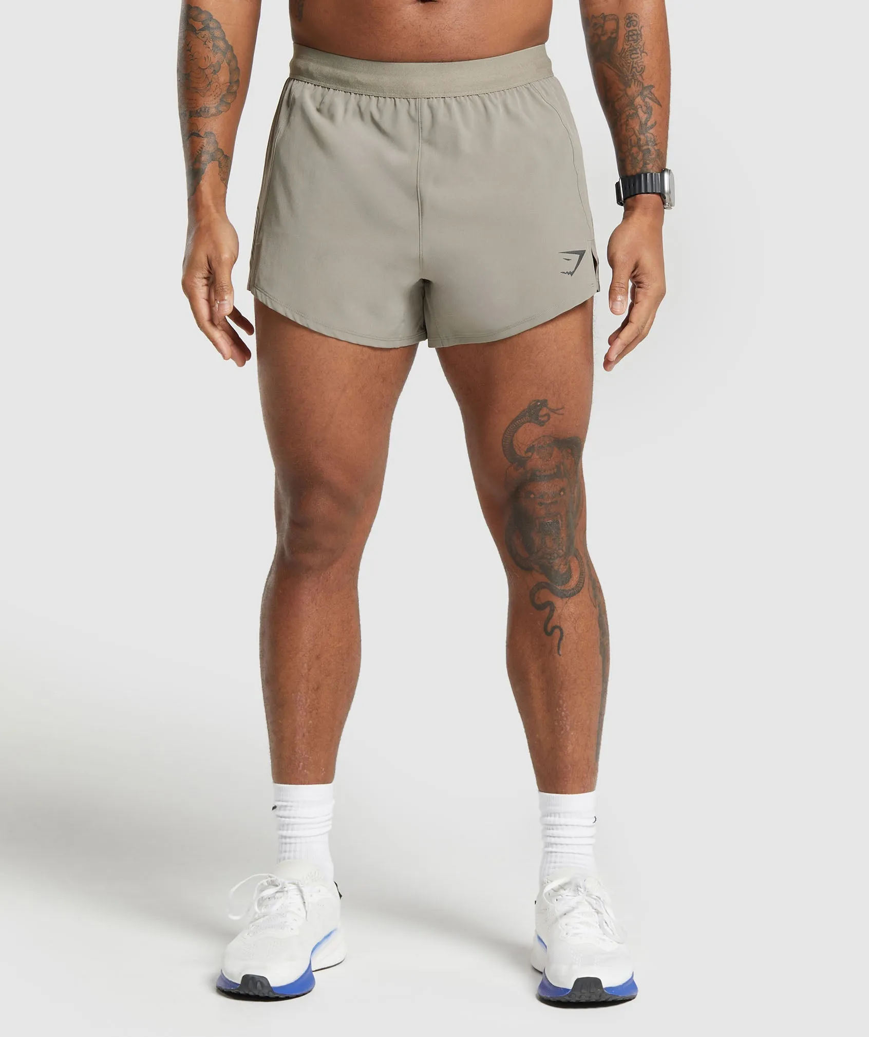Gymshark Apex Run 5" Shorts - Linen Brown