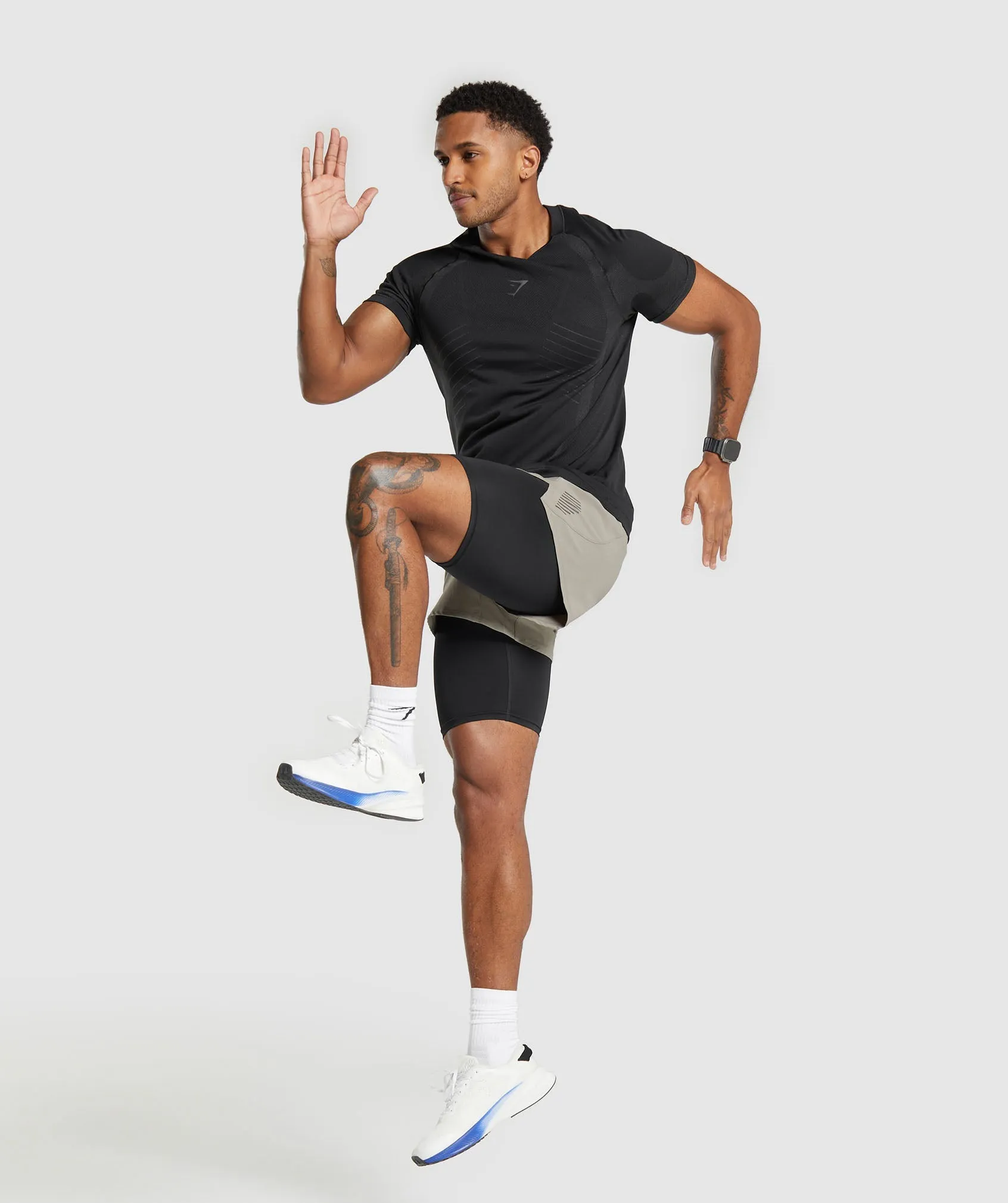 Gymshark Apex Run 5" Shorts - Linen Brown