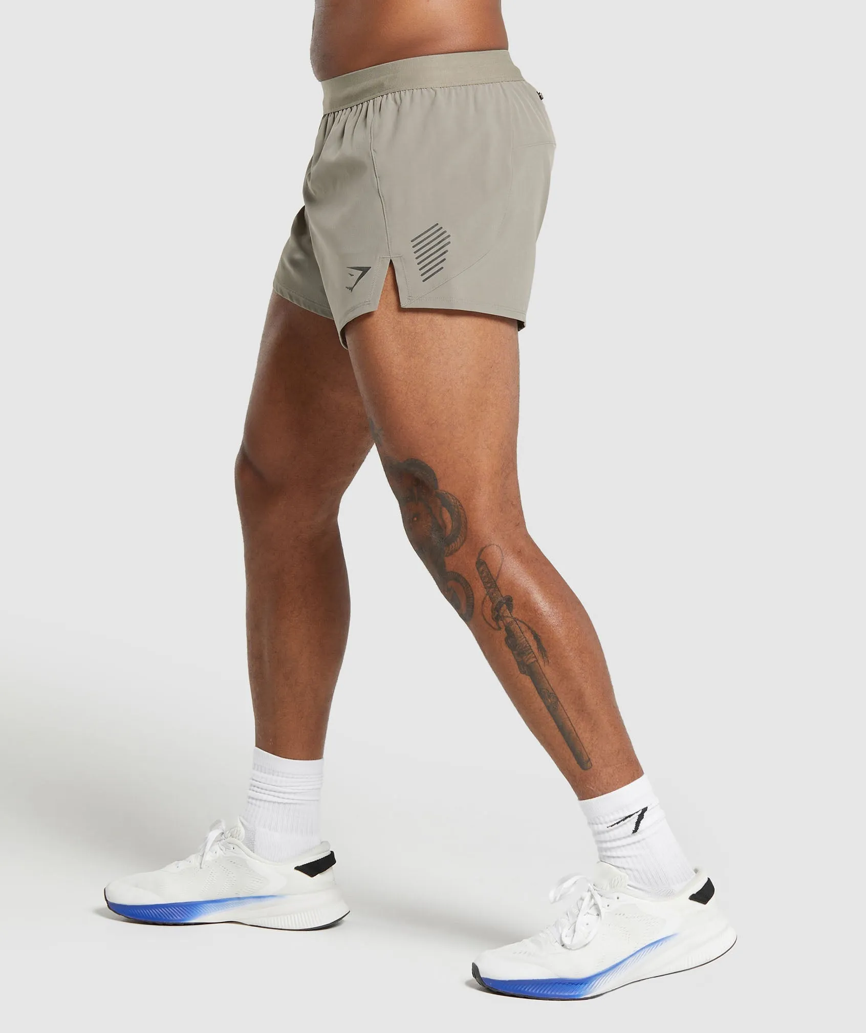 Gymshark Apex Run 5" Shorts - Linen Brown