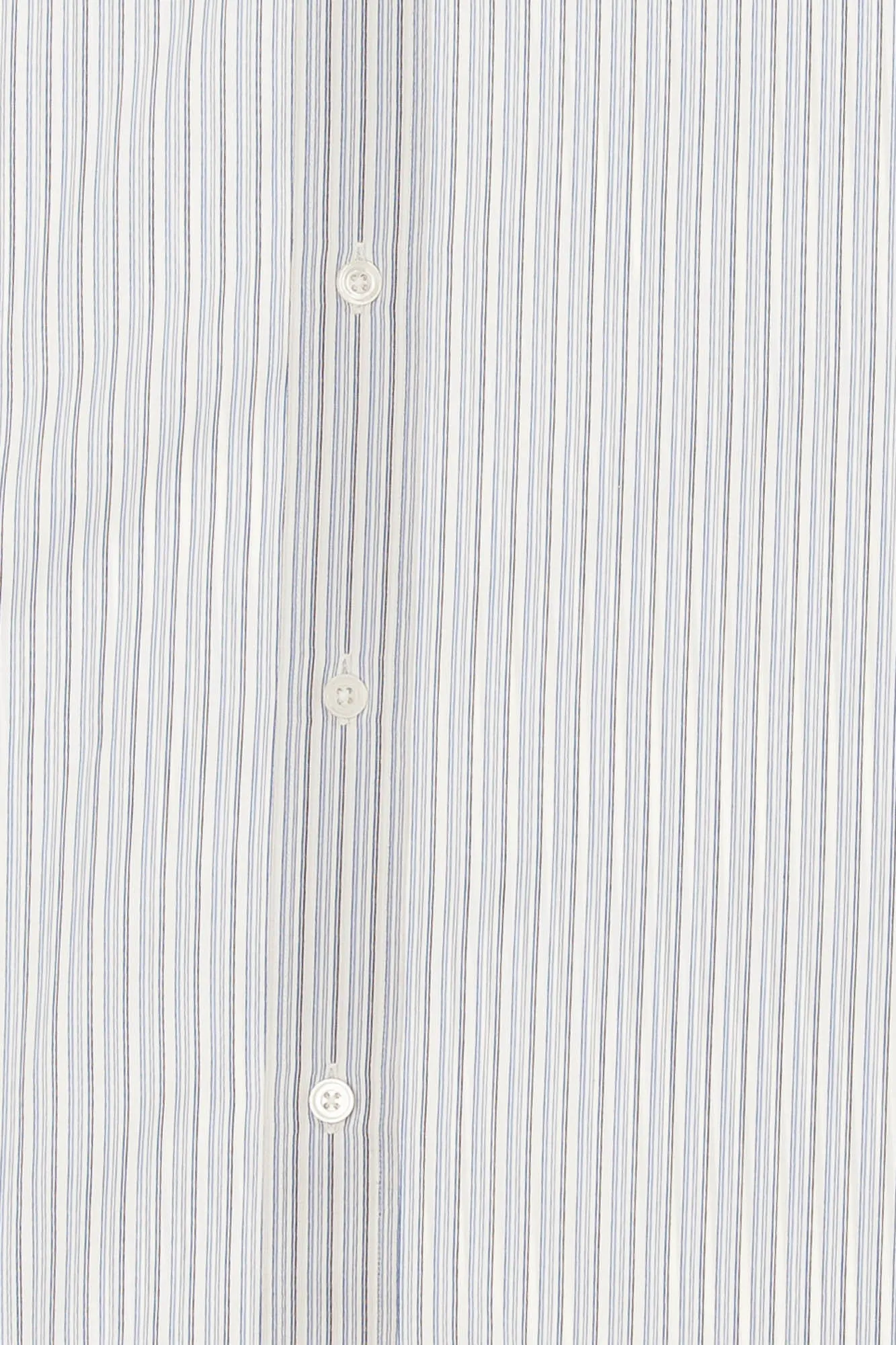 Hermes - White Dress Shirt with Blue Stripes - IT 43