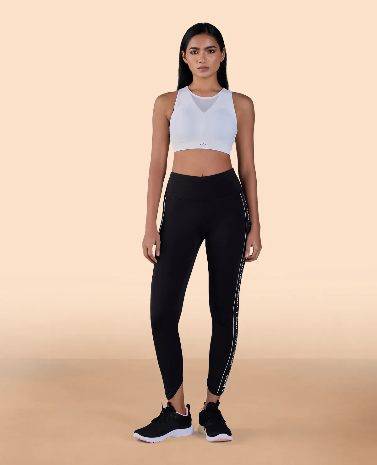 High Waisted Leggings in Second SKN Fabric Black