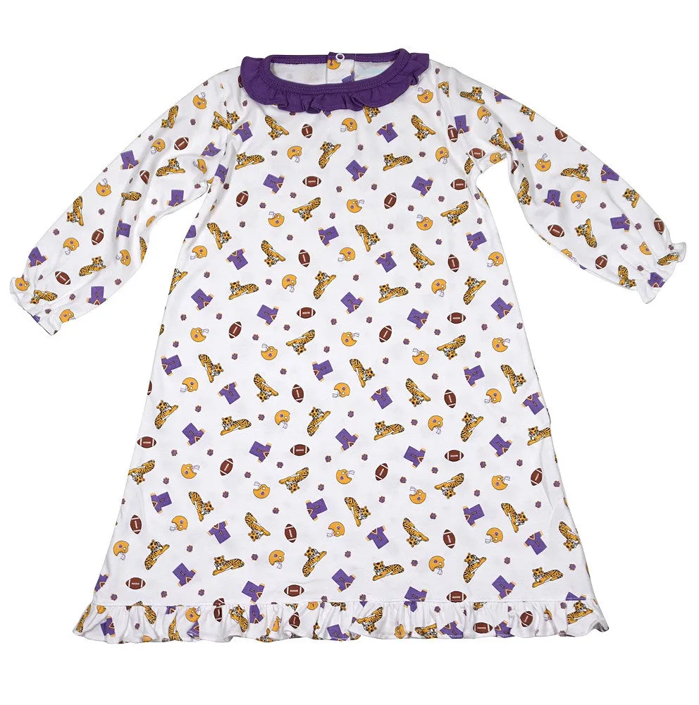 La Luna Girls Knit Dress - Purple LSU Tigers