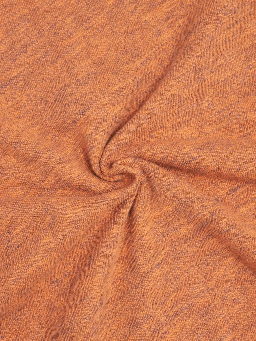 Loop & Weft Roast Orange Super Slub Crewneck T-Shirt with Edge Piping