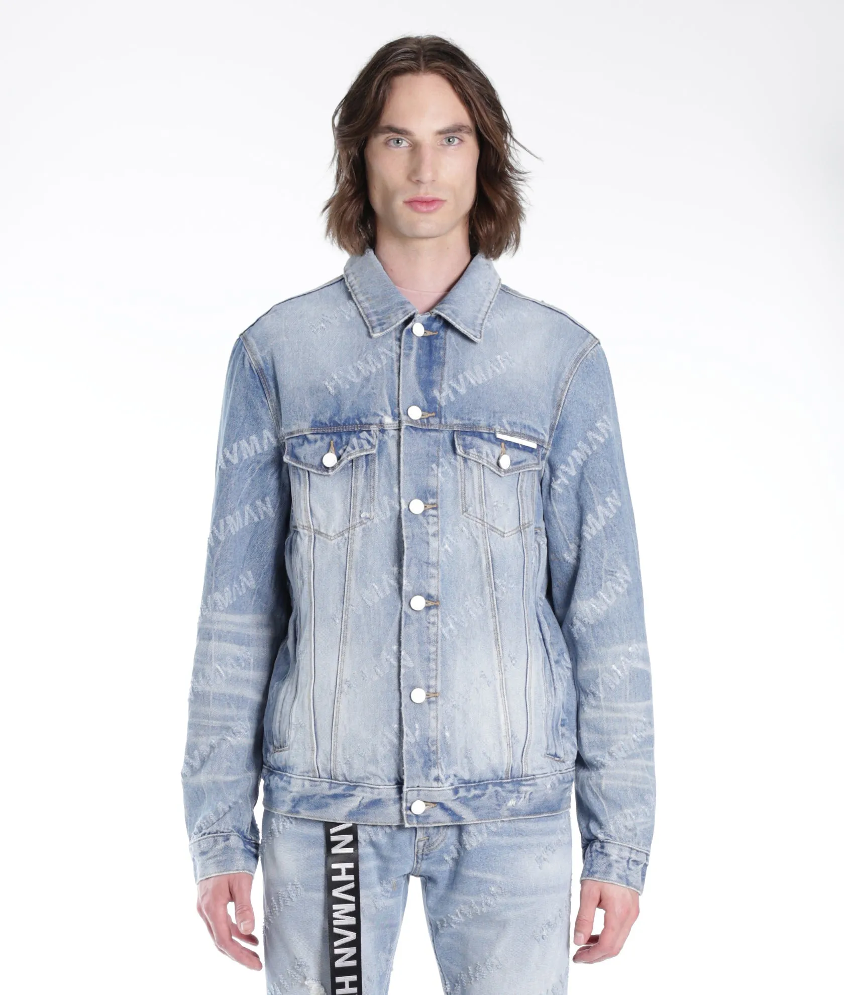 MK1  DENIM JACKET IN ACID REPEAT