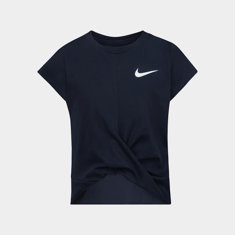 Nike Kids All Day Play Twist Hem Tee Black/White _ 182535 _ Black