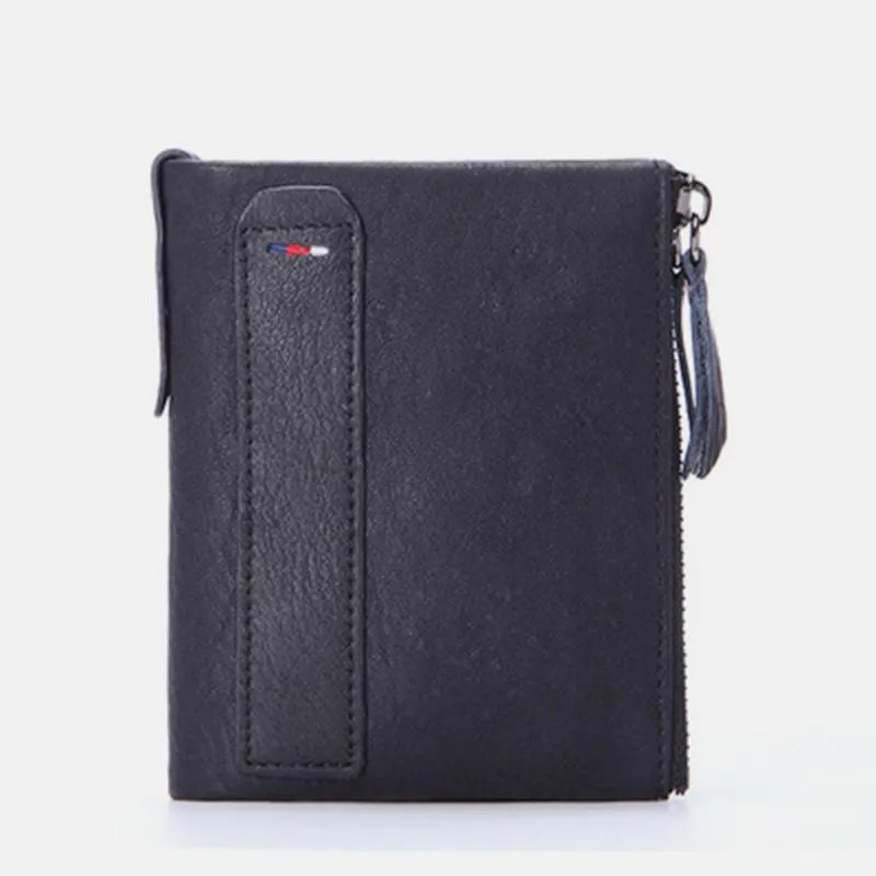 RFID Blocking Wallet Small Vintage Crazy Short Purse Bifold