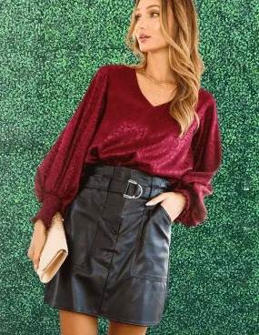 Satin Floral Blouse
