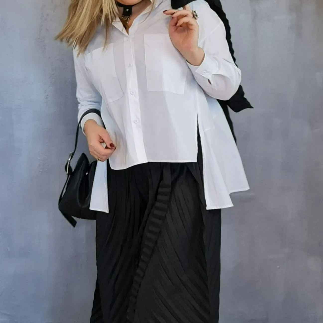 Simple Moderne Jazz Up Punky Basic Relaxed Fit Shirt