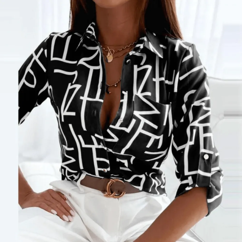 Suzanne | Dames blouse met lange mouwen