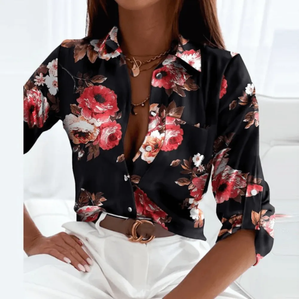 Suzanne | Dames blouse met lange mouwen
