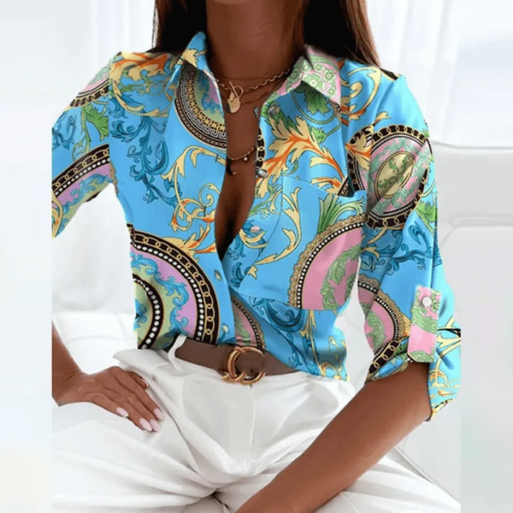 Suzanne | Dames blouse met lange mouwen