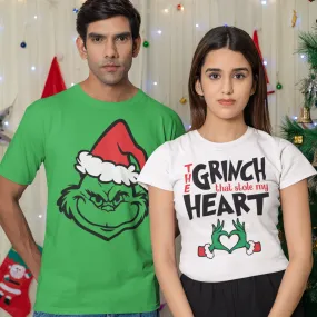 The Grinch that stole my heart t shirt, matching couple christmas shirt, christmas shirts couples