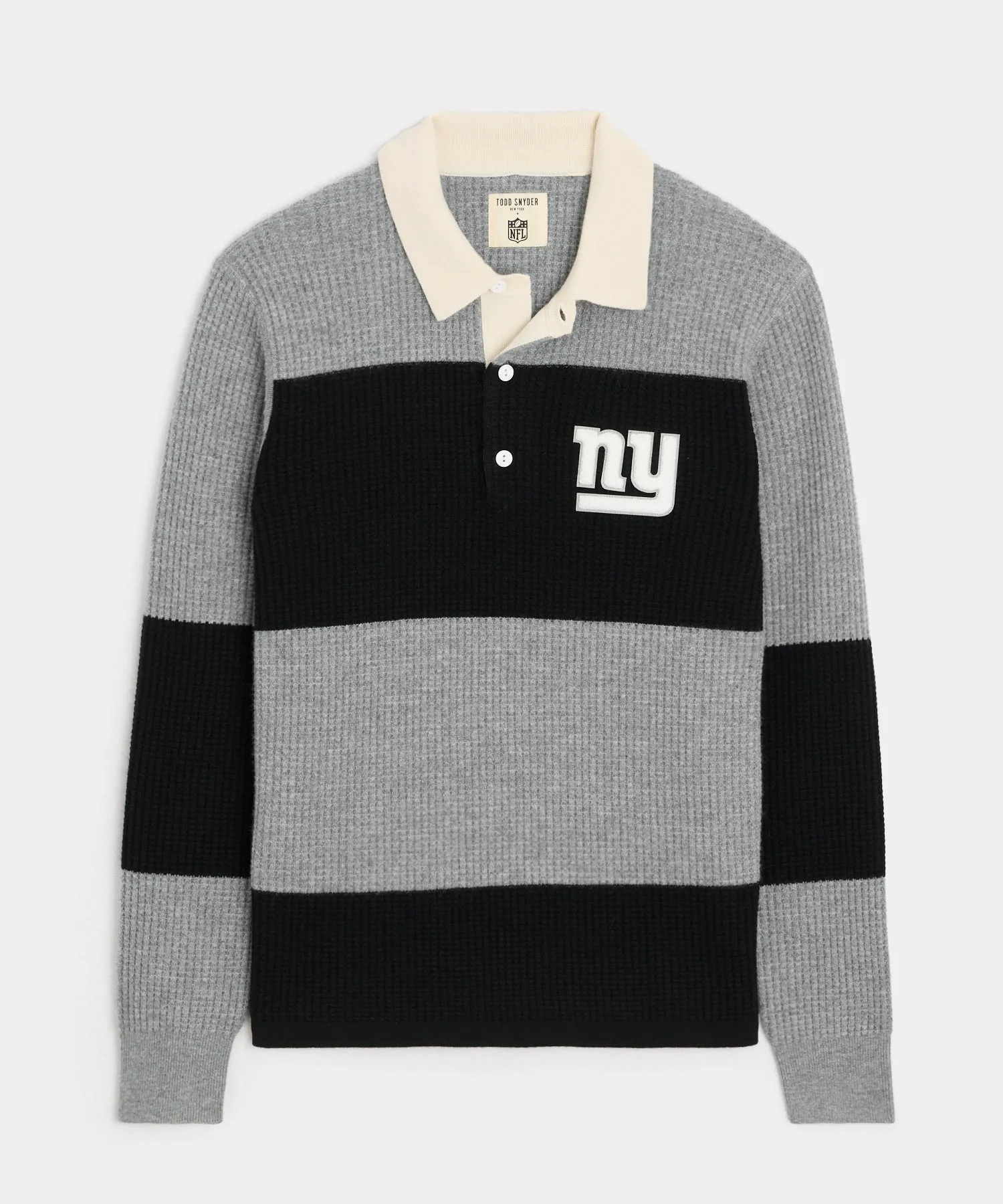 Todd Snyder   NFL by Fanatics Giants Cashmere Rugby Sweater