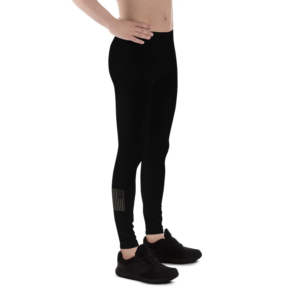 USA Flag (gray) - Men's Leggings