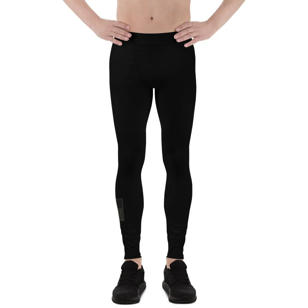 USA Flag (gray) - Men's Leggings